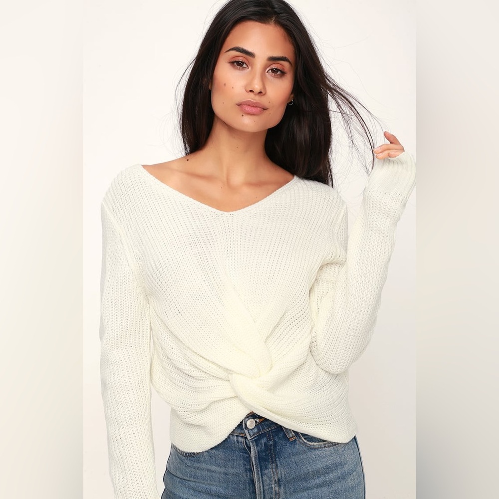 Knitted Knot Front Sweater